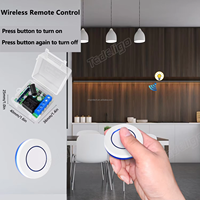 Interrupteur mural sans fil 433 MHz avec télécommande, contrôleur de relais 220 V/110 V 10 A, mini bouton, utilisation universelle pour garage