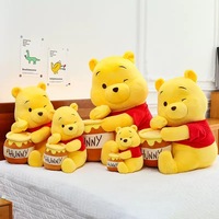 Boneka Teddy Bear Winnie Ukuran Besar 32/45/60/75/90cm, Hadiah Ulang Tahun/Valentine untuk Pacar, Bahan Polyester, Dapat Dicuci, Mengurangi Stres