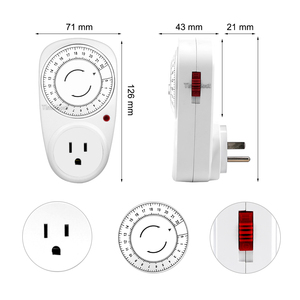 Enchufe de temporizador de cuenta regresiva de mini luz programable mecánica profesional de buena calidad con toma de tierra estándar - Product Image 2