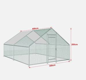 בחוץ כלוב פלדה גלוון פלדה כלב לרוץ כלוב הליכה גדול כלב kennel uv הוכחה מוצלת חיית מחמד לרוץ בית ארנב - Product Image 2