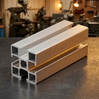 Profilé en aluminium léger industriel 4040 6063, matériau léger anodisé argenté pour établis simples avec traitement personnalisé