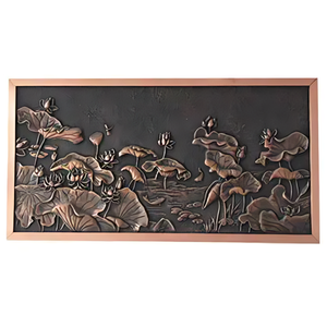 맞춤형 구리 릴리프 그림자 벽 조각 공장 맞춤형 금속 에칭 판 금속 공예 제품 - Product Image 1