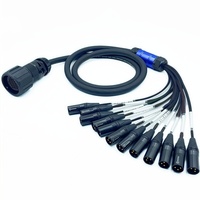 Pabrik OEM Profesional 37pin ke 12 Saluran Fan Tail Male Female Multi-Channel Sound Splitter Video Splitters Converter