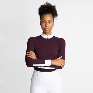 <span class=keywords><strong>Polo</strong></span> de Competición Ecuestre de Equitación de Secado Rápido para Mujer Camiseta Interior de Manga Larga - Product Image 6