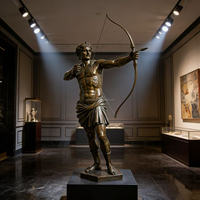 Statue de César en bronze antique, sculpture de guerrier romain antique avec impression par coulée et découpe pour la décoration de la maison et du jardin