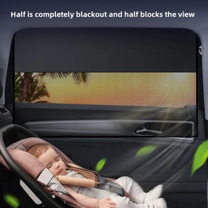 Pare-soleil magnétique pour voiture avec 10 aimants puissants, non transparent, ne bloquant pas la vue, type épissable, neuf - Product Image 3