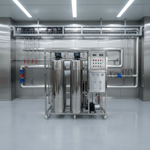 Système RO en acier inoxydable HUAMO 1000 LPH avec <span class=keywords><strong>adoucisseur</strong></span> et 3 réservoirs, filtre à eau contrôlé par PLC - Product Image 1