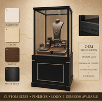 Vitrine à bijoux portable, écologique, durable, éclairée par LED et présentoir de comptoir pour la décoration intérieure des magasins de détail
