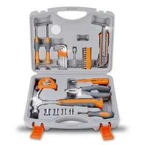 Kit de ferramentas manuais para casa doméstica, novo, 2022, 29 peças, embalagem em caixa de plástico de pressão