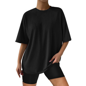 Ropa de <span class=keywords><strong>Mujer</strong></span> Estilo Gótico Europeo Americano, Manga Corta, Cuello Redondo, Holgada, Estampada, de Poliéster, para Primavera-Verano, Nueva - Product Image 6
