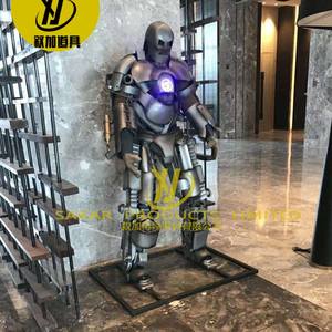 Escultura abstracta minimalista hecha <span class=keywords><strong>de</strong></span> <span class=keywords><strong>chatarra</strong></span>, adecuada para decoración <span class=keywords><strong>de</strong></span> jardines, estatua robot <span class=keywords><strong>de</strong></span> tamaño real. - Product Image 6