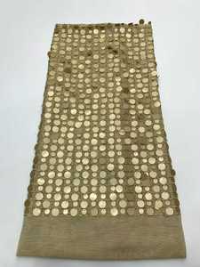 Robe de soirée pour femme <span class=keywords><strong>en</strong></span> maille extensible tricotée chaîne, style évolution, avec <span class=keywords><strong>tissu</strong></span> à sequins brodé ajouré - Product Image 1