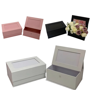 Boîtes magnétiques rectangulaires à rabat (personnalisables) de haute qualité en matériaux recyclés pour l'emballage de cadeaux et l'affichage de photos - Product Image 1