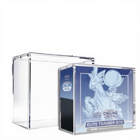 Boîtier magnétique transparent moderne en plexiglas poli de haute qualité pour boîte de boosters Pokémon 151 ETB avec assemblage facile