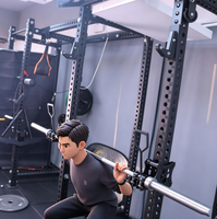 Accessoires d'équipement de fitness : Cadre de squat multifonctionnel, glisseur à haute capacité de charge, composant coulissant pour tractions verticales