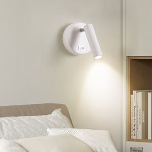 Projecteur mural rotatif pour chevet d'hôtel, interrupteur pour l'apprentissage et la lecture, spots muraux - Product Image 6