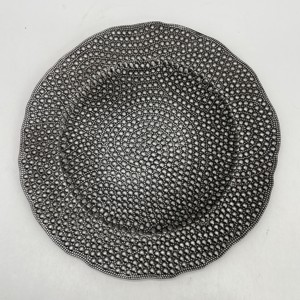 13 Inch Plastic Charger <strong>Plates</strong> Dinnerware Service <strong>Plate</strong> for Party Dinner Wedding (<strong>Silver</strong>) - Product Image 5