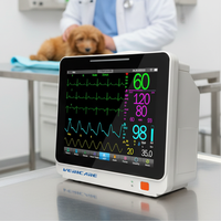 Moniteur multiparamètres vétérinaire Vericare JM-12, écran tactile de 12,1 pouces, signes vitaux, ECG, PR, SPO2, NIBP, TEMP, RR, HR, IBP, EtCO2