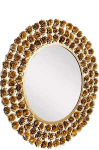 Miroir mural en métal finition or, décoratif pour chambre à coucher, couloir, tailles personnalisées disponibles, prix de gros, élégant, moderne, art déco - Product Image 3