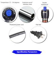 Sobo chauffe-réservoir de poissons en acier inoxydable chauffage antidéflagrant aquarium tige chauffante électrique chauffage automatique à température constante