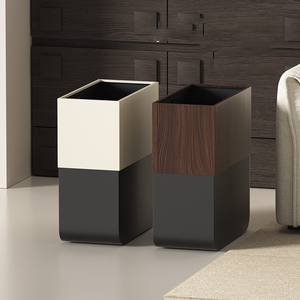 Leasylife - Cubo <span class=keywords><strong>de</strong></span> <span class=keywords><strong>Basura</strong></span> Decorativo Ecológico <span class=keywords><strong>de</strong></span> Metal <span class=keywords><strong>de</strong></span> Doble Color <span class=keywords><strong>de</strong></span> 15 L, Tapa Abierta, Estilo Chino Simple, Venta al por Mayor para el Hogar, Hotel, Casa <span class=keywords><strong>de</strong></span> Huéspedes - Product Image 4
