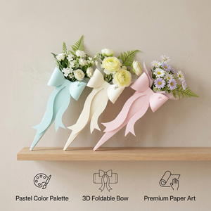 Cajas de Papel para Envolver Ramos de Flores, Caja de Regalo con Lazo para una Sola Rosa, para el Día de la Madre, Bodas, San Valentín, Graduaciones, Cumpleaños - Product Image 3