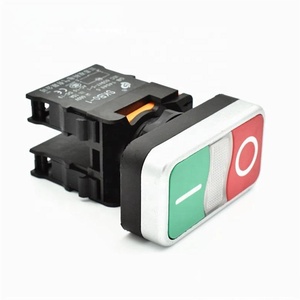 SKB0-PR11 22mm 10A màu xanh lá cây và màu đỏ đa 2 cách Đôi Phím đôi vị trí bắt đầu và dừng đẩy nút chuyển đổi mà không cần ánh sáng - Product Image 5