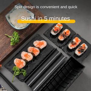 Bambus Ensemble de moules à <span class=keywords><strong>sushi</strong></span> ronds en plastique pratiques pour le bricolage avec matériau PP Ensemble de 10 pièces jetables pour le moulage du riz à <span class=keywords><strong>sushi</strong></span> - Product Image 2