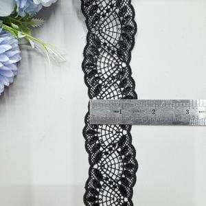 Erkoumi 사용자 정의 우아한 스타일 얇은 명주 그물 레이스 수용성 프랑스 레이스 패브릭 꾸뛰르 베일 댄스 의상 장식에 대한 3D 스팽글 모티브 - Product Image 4