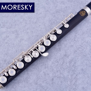 Flauta Profesional MORESKY de 17 Orificios, Ébano/Grenadilla, Orificios Abiertos, Llave en Mi Plateada, Madera de Grenadilla, MFL-201 - Product Image 5