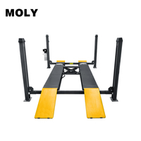 MOLY Tam Set Lastik Değiştirme Makinesi Kombosu Tekerlek Hizalama Dört Kolonlu Araç Kaldırıcı 4 Direkli Araç Liftleri Atölye İçin İkincil Kriko ile