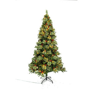 Sapin <span class=keywords><strong>de</strong></span> Noël artificiel étroit et élégant pré-éclairé par LED, parfait pour les petits coins <span class=keywords><strong>de</strong></span> salon - Product Image 2