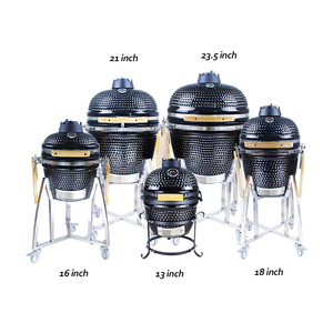 SEB BBQ13 23 24 26 29 pouces fabricant <span class=keywords><strong>Barbecue</strong></span> Parrilla rôtisserie vert BBQ céramique charbon de bois fumeur Kamado Grill - Product Image 2