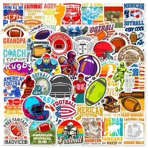 50 cái Thời Trang Mỹ bóng đá thể thao văn bản graffiti dán cho chai điện thoại bóng DIY Vinyl motivational Sticker