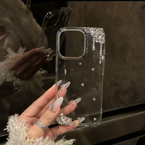 <span class=keywords><strong>Cover</strong></span> per <span class=keywords><strong>iPhone</strong></span> 17 da donna con strass e diamanti, custodia protettiva trasparente in morbido silicone per <span class=keywords><strong>iPhone</strong></span> 13/14/15/16 - Product Image 3