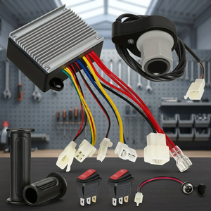 Kit de Conversión de Bicicleta Eléctrica, Controlador de Motor de Aluminio Duradero, Acelerador, Manillar, Batería de Litio, Acelerador de Giro - Product Image 3