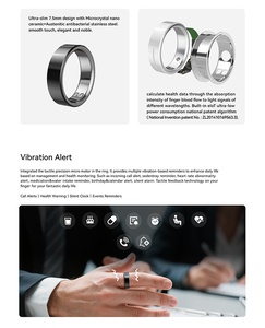 Anillo Inteligente AC11 con Alarma, Recordatorio, Monitor de Frecuencia Cardíaca, Sueño y Salud, Resistente al Agua 5ATM, Anillo con Vibración <span class=keywords><strong>para</strong></span> el Dedo, Monitor de Salud - Product Image 4