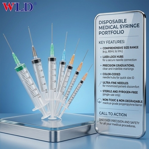 Jeringas Médicas Desechables de Alta Calidad de 5 ml y 10 ml con Conexión Luer Lock y Aguja - Product Image 2