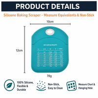 Grattoir à farine en silicone personnalisé avec logo, coupe-pâtisserie multifonctionnel antidérapant, écologique, avec trou de suspension, fournitures de pâtisserie OEM ODM