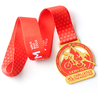 Médaille d'or de course cycliste 3D en métal sur mesure, grande taille, incroyable, vente chaude