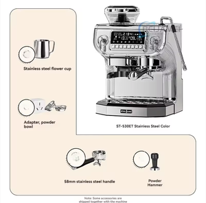 Máquina de <span class=keywords><strong>Espresso</strong></span> Semiautomática Stelang ST 530 con Molinillo Integrado, Bomba de 15 Bares de Presión, 58 mm, para Hogar, Cafetería Comercial - Product Image 5