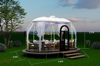 Dôme de glamping transparent moderne et abordable en polycarbonate pour événements en plein air