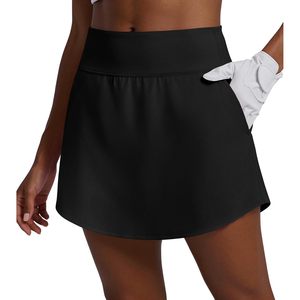 Womens Golf <b>Skirt</b> 16 Inch Quick Dry High <b>Waisted</b> Athletic Skort With 4 Pockets Curved Hem For Tennis Pickleball Workout - Product Image 1