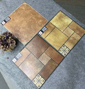 Carrelage en céramique terracotta moderne 40x40, texture <span class=keywords><strong>parquet</strong></span>, pour intérieur, restaurant, <span class=keywords><strong>cuisine</strong></span>, sol - Product Image 2