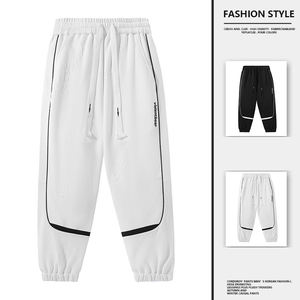 2025โจ๊กเกอร์แบบมีเชือกรูดทรงหลวมกางเกงกีฬาลำลองแบบเย็บสีใหม่ฤดูใบไม้ผลิและฤดูใบไม้ร่วงออกแบบโลโก้ได้ตามต้องการ - Product Image 5