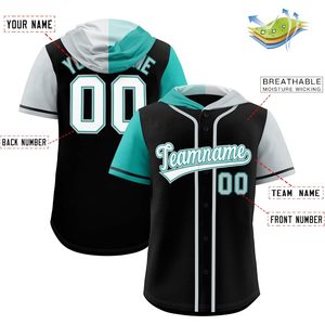 Sweat-shirt de baseball personnalisé à boutons, avec nom et numéro personnalisés, unisexe adulte, anti-humidité, sublimé, 340 grammes - Product Image 3