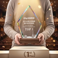 Trophée en verre cristal K9 personnalisé ou vierge, en forme de sommet de montagne, design tendance, vente en gros