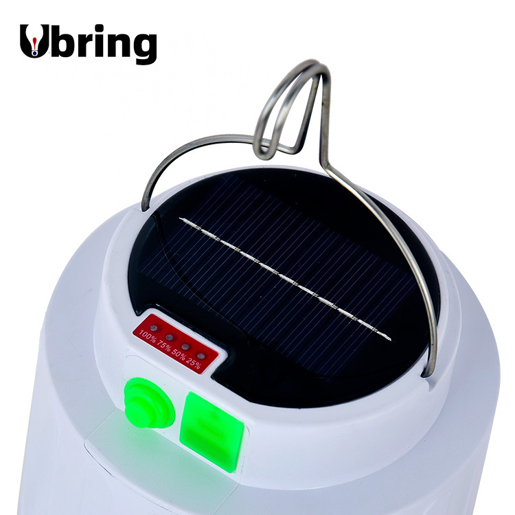 Factory Direct Usb Rechargeable Bulb Tent Portable Solar Emergency Hanging Work Light Lantern Camping Lamps for Bbq Hiking