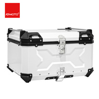 F2 MOTO 85L Top Case Moto en Alliage, Grande Capacité de Rangement, Étanche, Incassable, Double Verrouillage, Démontage Rapide