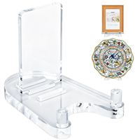Support de Présentation Pliable en Acrylique de Haute Qualité pour Assiettes/Plats, Présentoir/Support/Coque/Rehausseur en Plastique, Utilisation Autonome en Intérieur